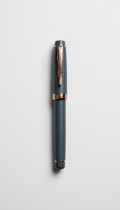 Graphite Blue Fountain Pen with Bronze Accents